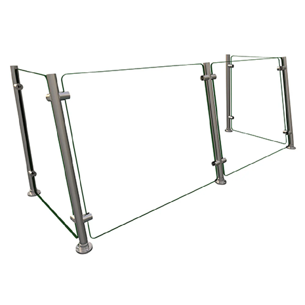 Hatco EP15-48 48 Inch Full Service Food Shield Dual Bay Stationary Sneeze Guard