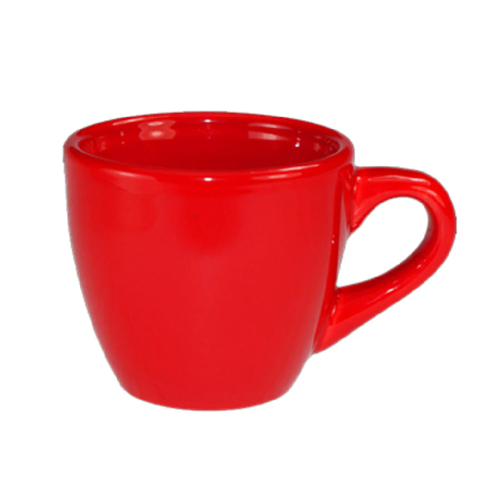 International Tableware CA-35-CR 3-1/2 Oz 2-5/8 Inch Dia Cup Lead Free Ceramic Crimson Red