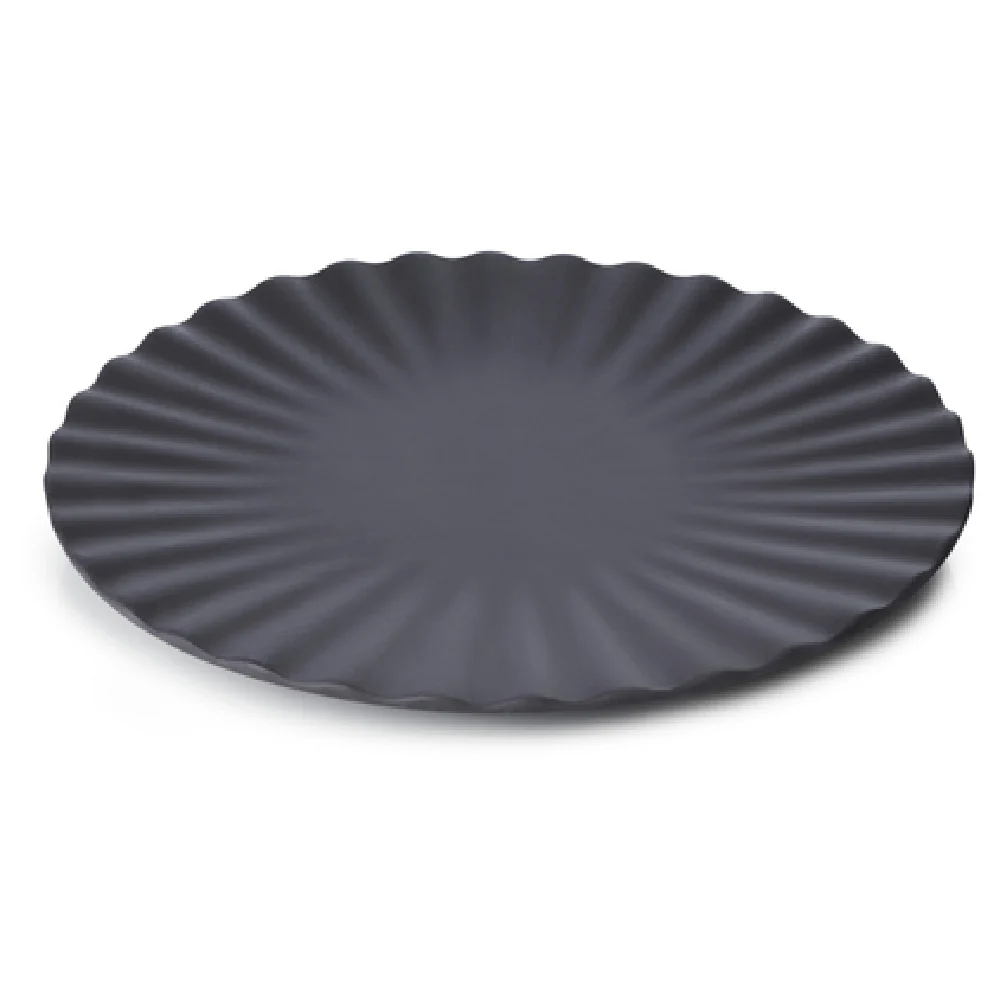 Revol 653638 6-3/4 Inch Diameter Ceramic Plate Round Dark Metal Finish Revol 653638 6-3/4 Inch Diameter Ceramic Plate Round Dark Metal Finish