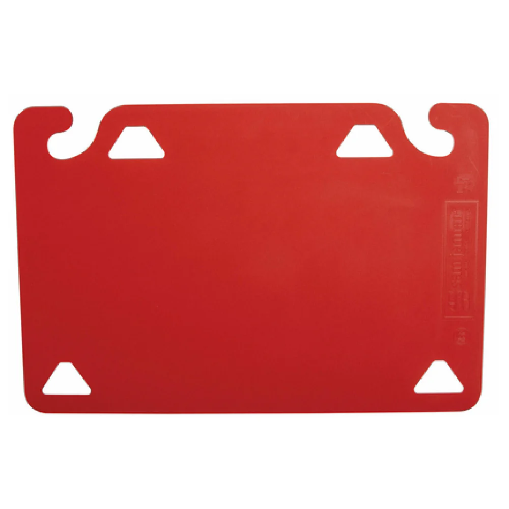 San Jamar CBQGSC1218RD 12 Inch x 18 Inch Cutting Board Refills with Safety Hooks Red 2 Packs