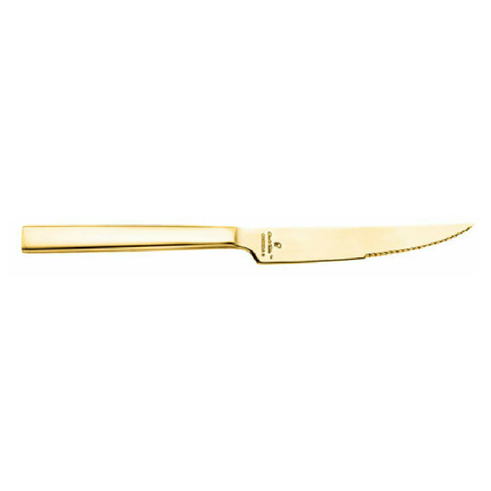 1880 Hospitality B408KSSF 10 Inch Blade Steak Knife 18/0 Stainless Steel Gold Finish