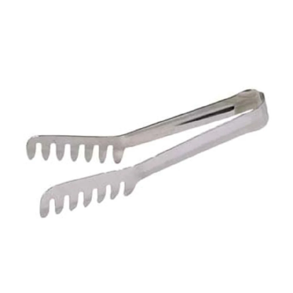 Admiral Craft SST-8 8 Inch Spaghetti Tongs Stainless Steel with Ergonomic Grip