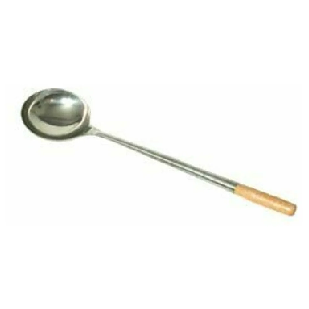 Town 34972/DZ 7 Oz Wok Ladle with Wood Handle Stainless Steel Dozen