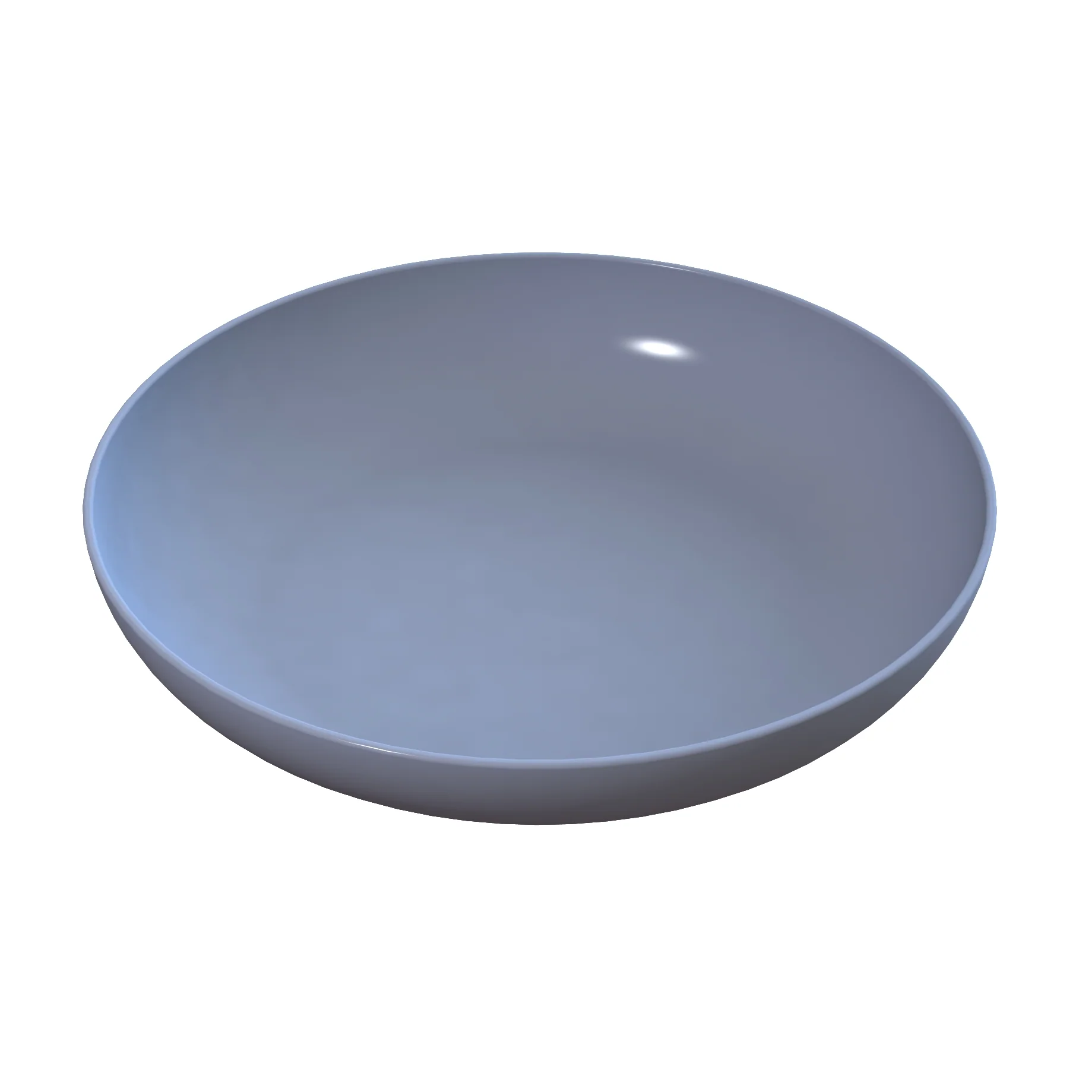 Tablecraft CW3160PB 5-1/2 Qt Round Cold Holding Pasta Bowl Aluminum Pigeon Blue Finish