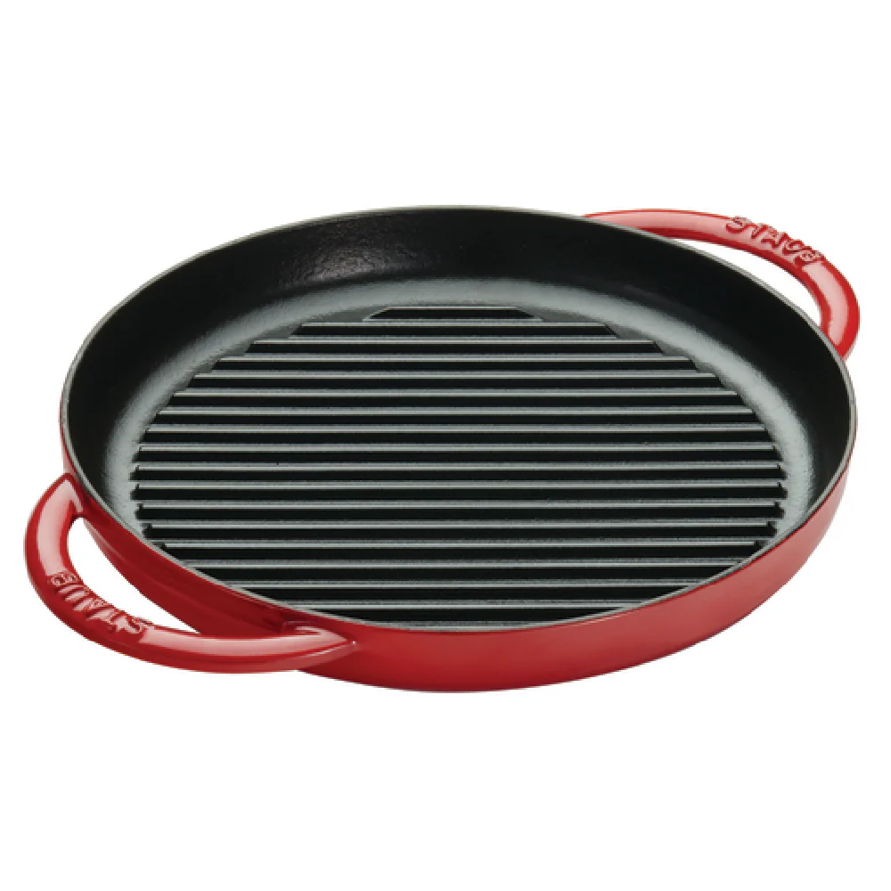 Zwilling 1203006 10 Inch Round Cast Iron Grill with Handles Dishwasher Safe