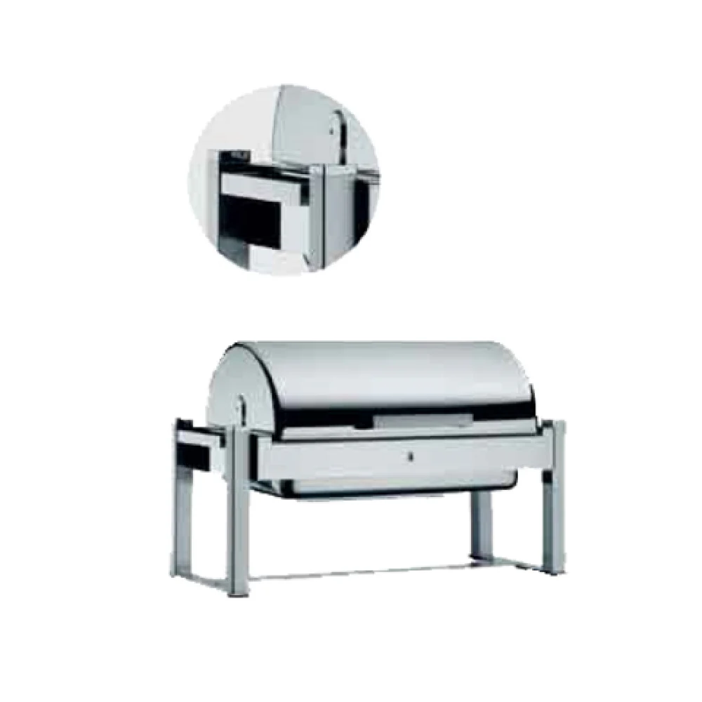 BauscherHepp 06.3335.6041 28 Inch Chafing Dish Electric Roll Top Stainless Steel with Adjustable Brake BauscherHepp 06.3335.6041 28 Inch Chafing Dish Electric Roll Top Stainless Steel with Adjustable Brake