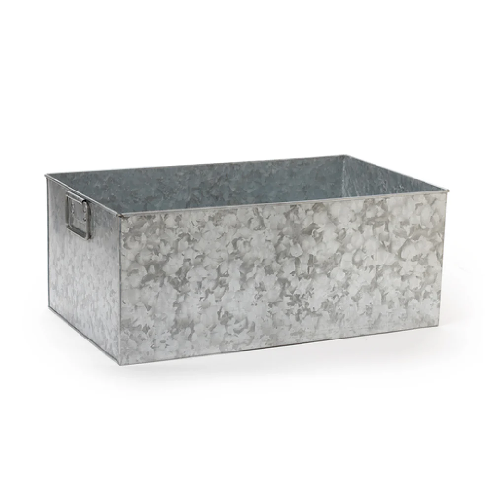 GET Enterprises GT-2112-GG 24 Inch Beverage Tub 8.5 Gal Galvanized Steel with Handles