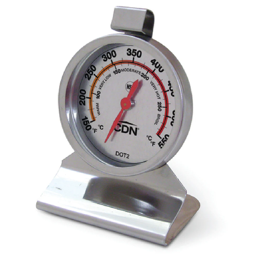CDN DOT2 Fahrenheit Oven Thermometer 150 to 550 Fahrenheit 2 Inch Dial with Stand Hang