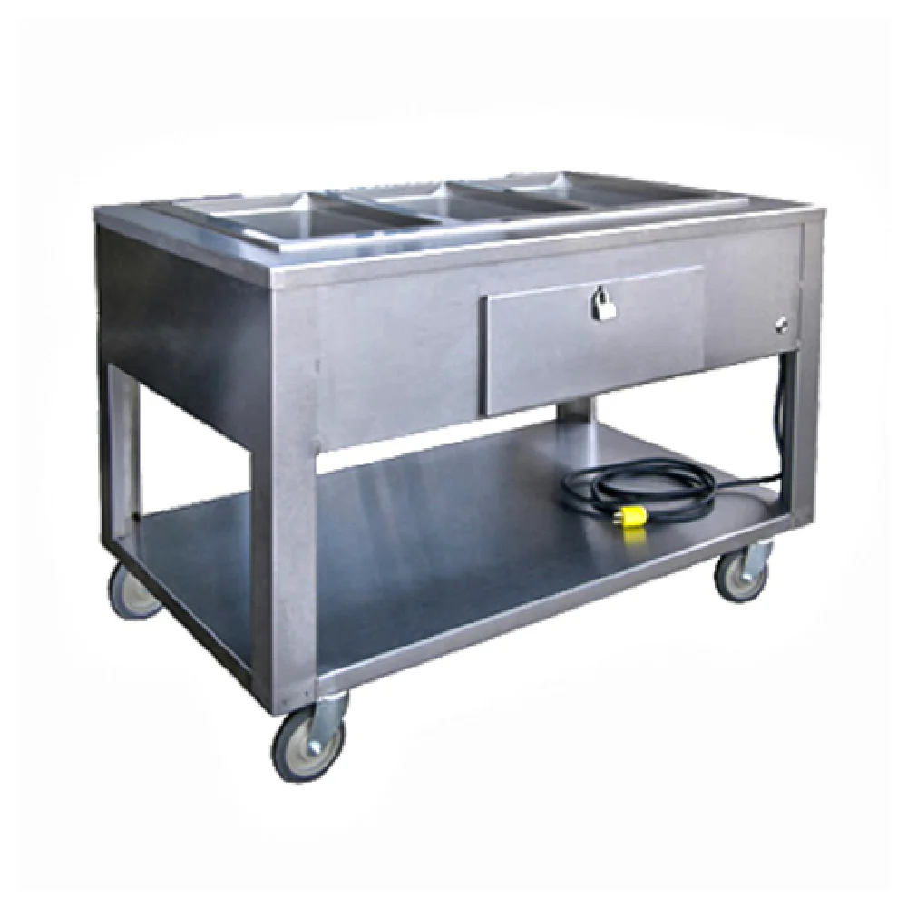Lakeside PBST4W 65 Inch Electric Steam Table with Four Wells and Vandal-proof Switches