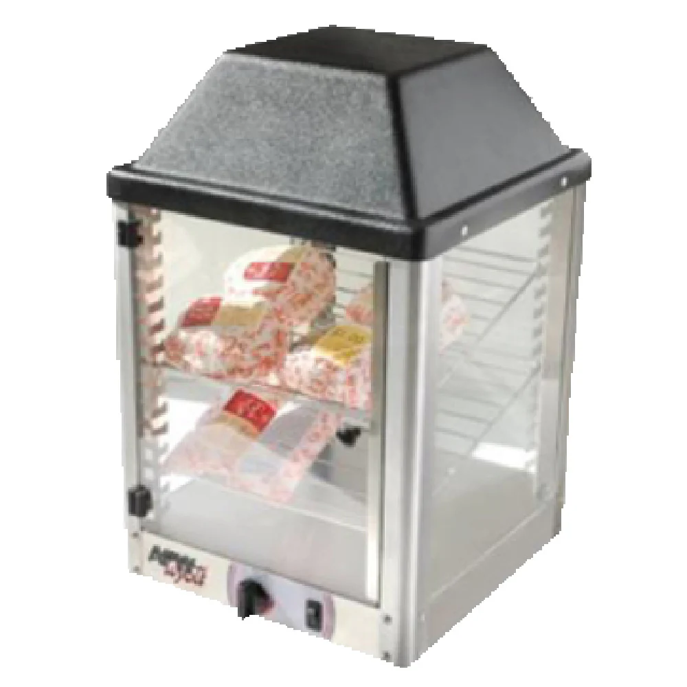 APW Wyott DWCI-14 14 Inch Display Warming Cabinet Self-serve Stainless Steel with Removable Shelves