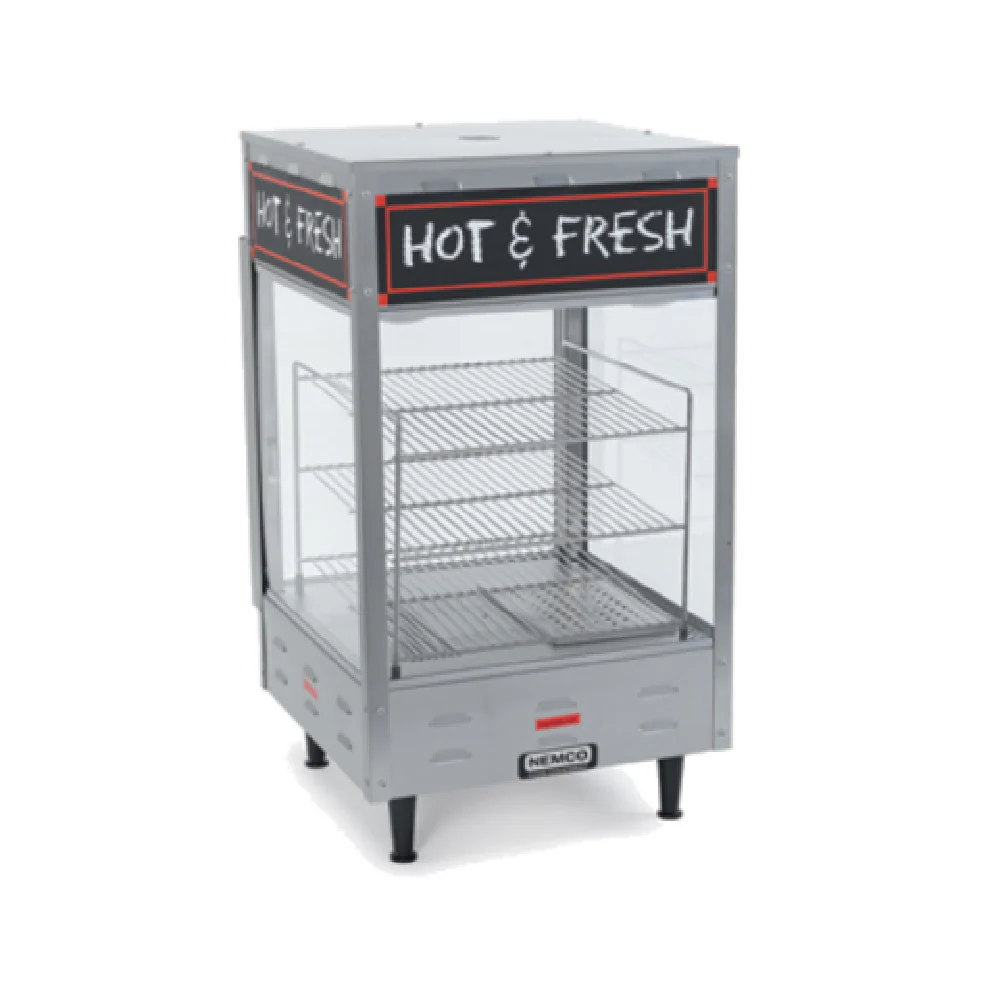 Nemco 6454 18 Inch Heated Merchandiser With Three Shelves Stainless Steel Nemco 6454 18 Inch Heated Merchandiser With Three Shelves Stainless Steel
