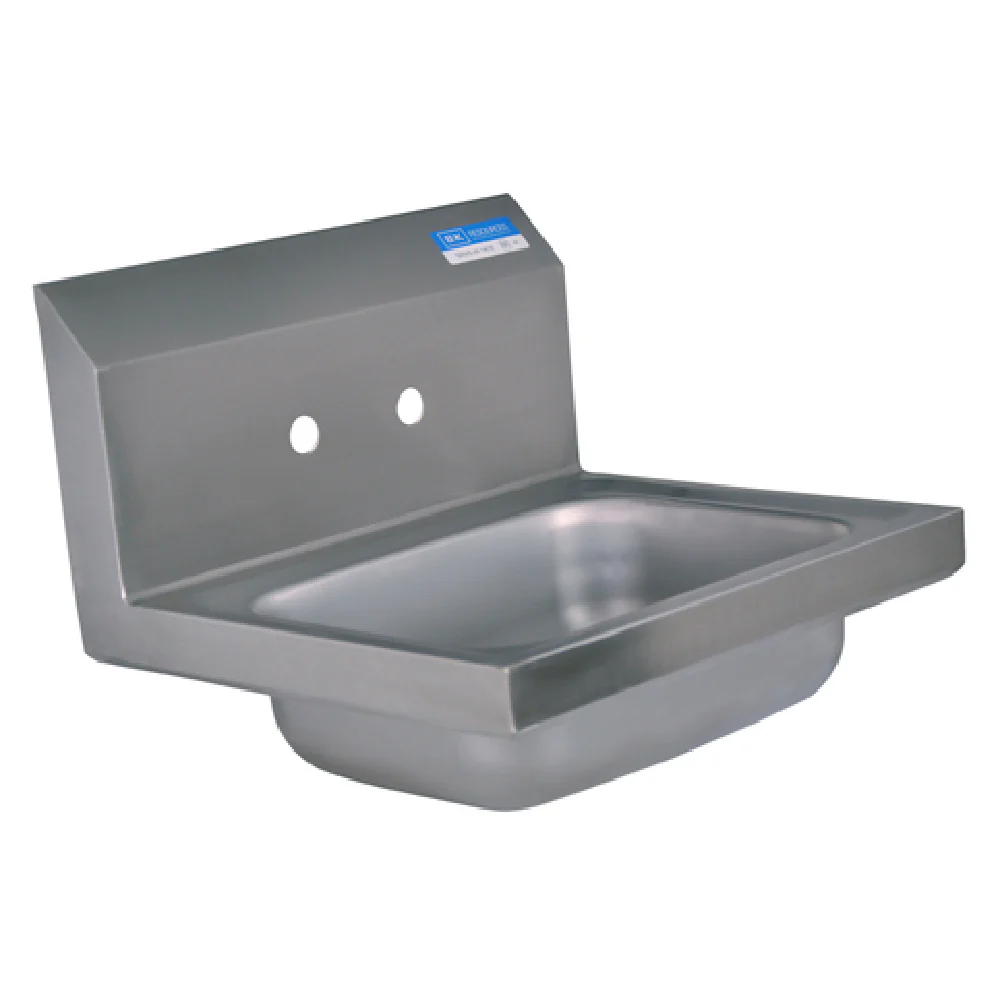 BK Resources BKHS-W-1410-4D-P-G 14 Inch Hand Sink Wall Mount Stainless Steel with Faucet