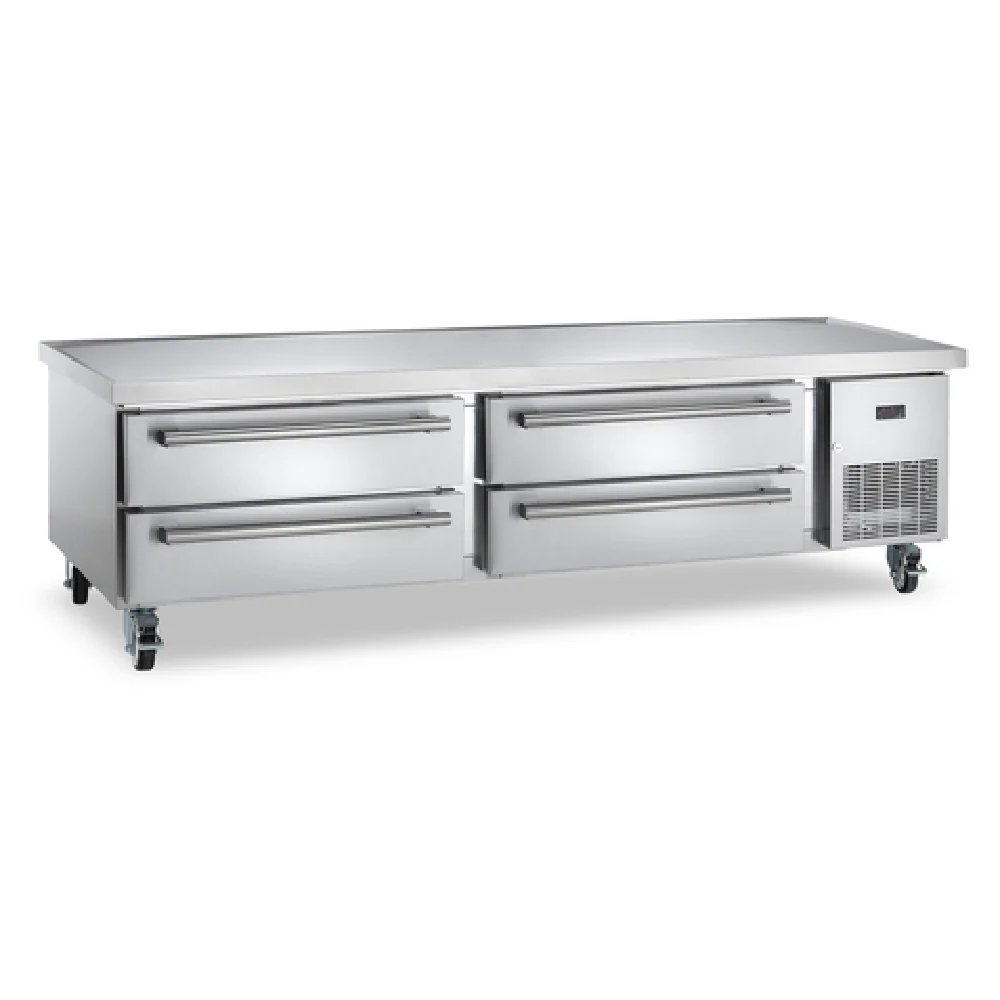 Electrolux 169209 72 Inch Refrigerated Chef Base Four Drawers Stainless Steel with Digital Thermostat