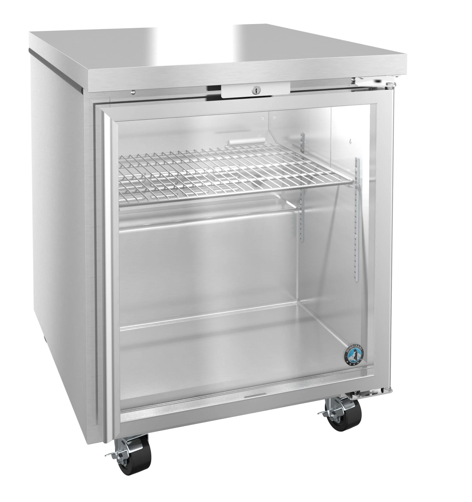 Hoshizaki UF27B-GLP01 27 Inch Undercounter Freezer 7.21 cu ft with Hinged Glass Door
