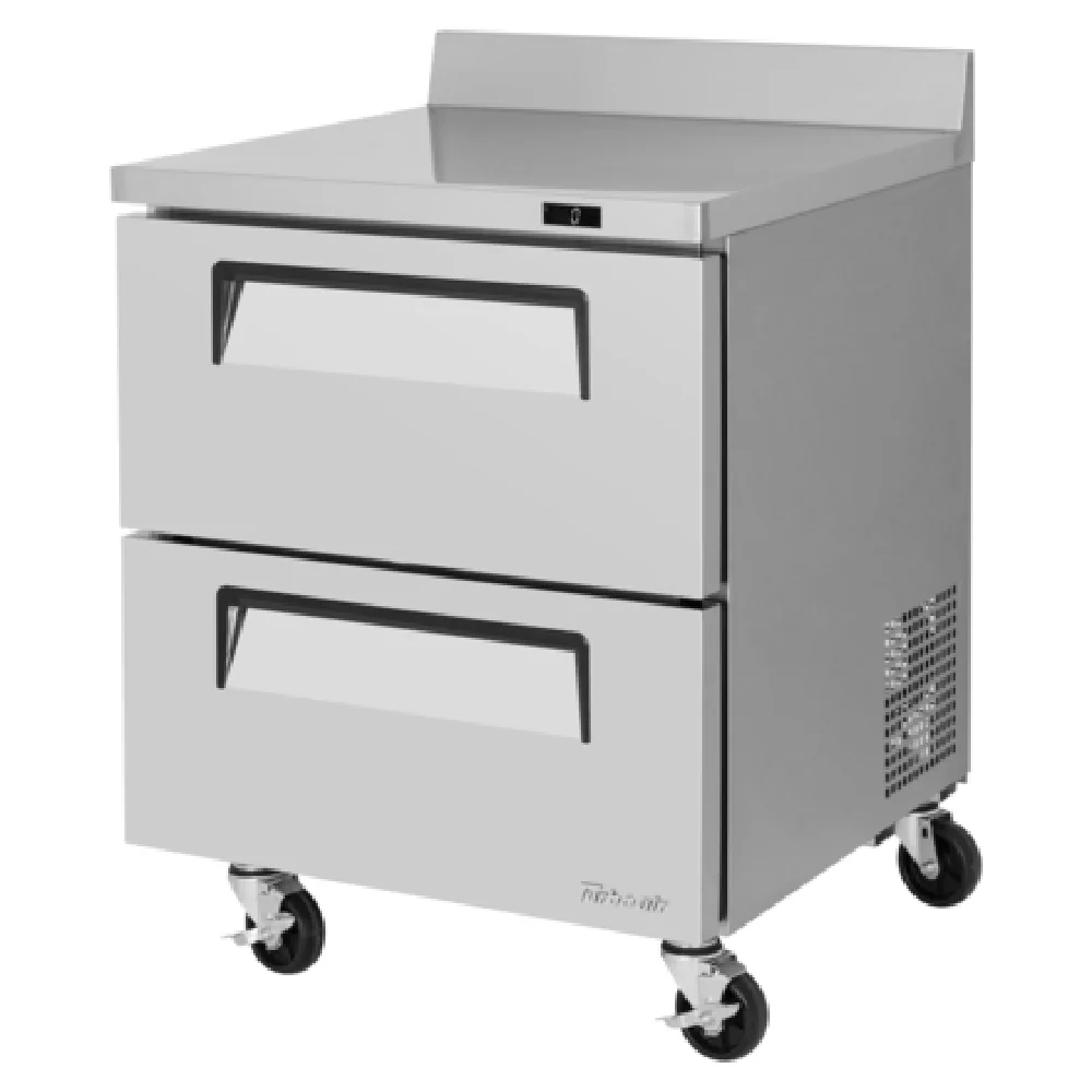 Turbo Air TWF-28SD-D2-N 27 Inch Super Deluxe Worktop Freezer 7.0 Cu Ft Stainless Steel Drawers
