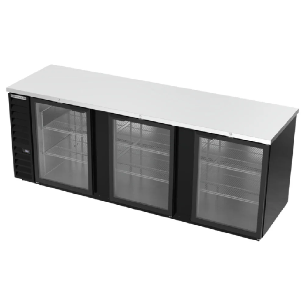Beverage Air BB94HC-1-G-B 95 Inch Refrigerated Back Bar Cabinet 37.82 cu ft with Glass Doors Beverage Air BB94HC-1-G-B 95 Inch Refrigerated Back Bar Cabinet 37.82 cu ft with Glass Doors