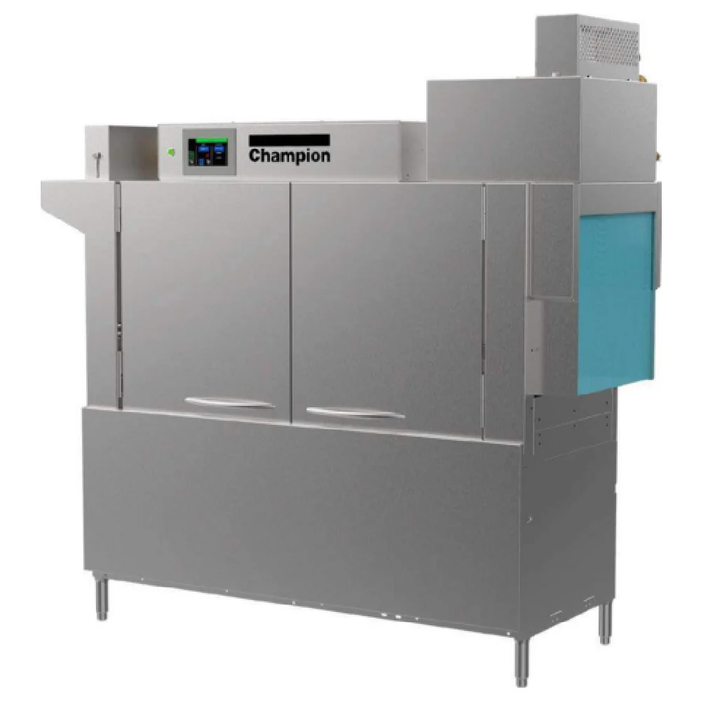 Champion 64 PRO-HR 64 Inch Two-tank Rack Conveyor Dishwasher with Proportional Rinse Champion 64 PRO-HR 64 Inch Two-tank Rack Conveyor Dishwasher with Proportional Rinse