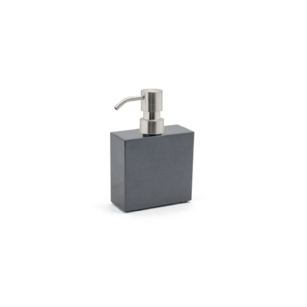 FOH RSP008BKT22 11oz New York Pump Onyx With Mirrored Stainless Top Includes One RSP008BKT22-BTM 11oz New York Pump Base Onyx