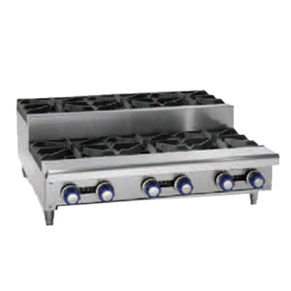 Imperial IHPA-8-48SU_LP 48 Inch Gas Hotplate Countertop with 8 Burners 256000 BTU
