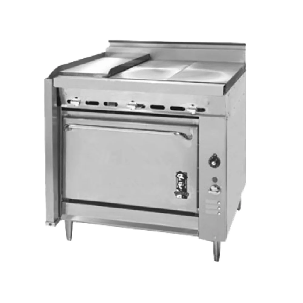 Montague Company 136-1G 36 Inch Gas Heavy Duty Range with 12 Inch Griddle 92000 BTU