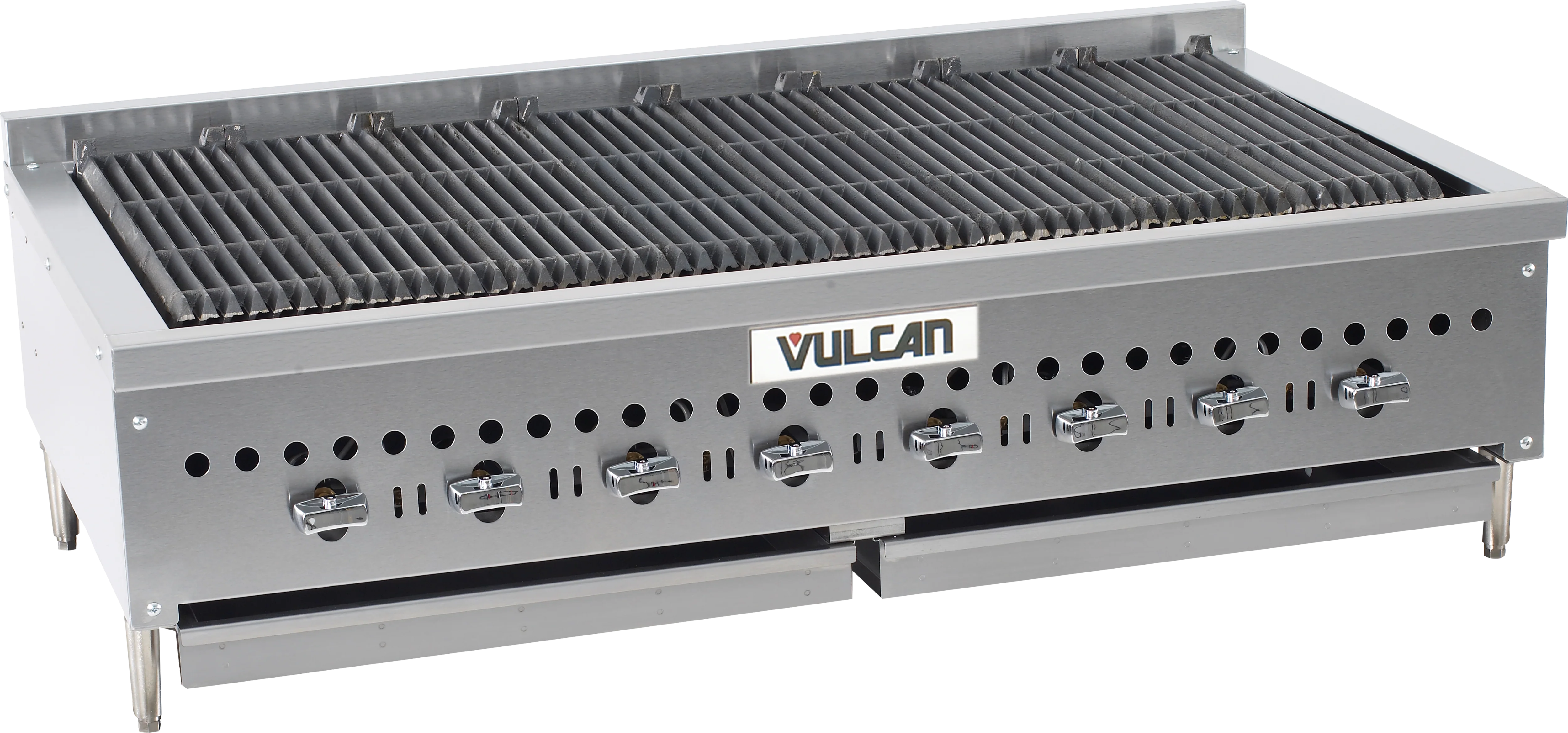 Vulcan VCCB47_LP 46-3/4 Inch Gas Charbroiler with 8 Burners 116000 BTU