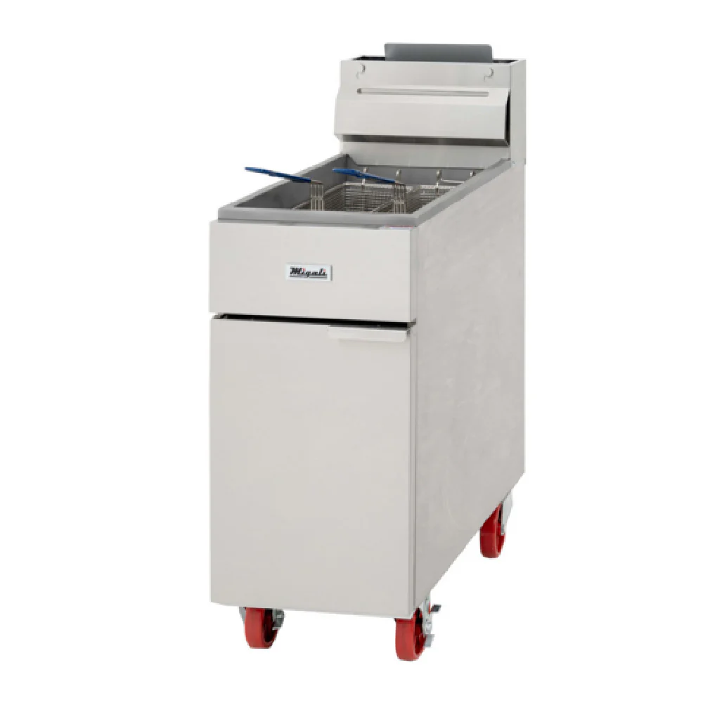 Migali Industries C-F40-NG 15 Inch Deep Fryer Gas Full Pot 3 Burner 102000 BTU Migali Industries C-F40-NG 15 Inch Deep Fryer Gas Full Pot 3 Burner 102000 BTU
