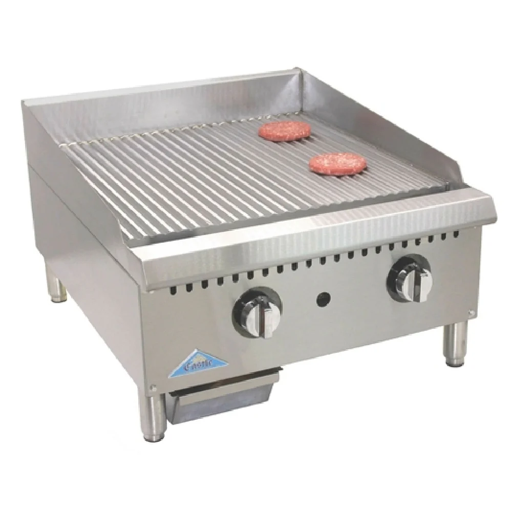 Comstock-Castle HG36T-1-FG 36 Inch Gas Griddle Stainless Steel with Splash Guard 90000 BTU