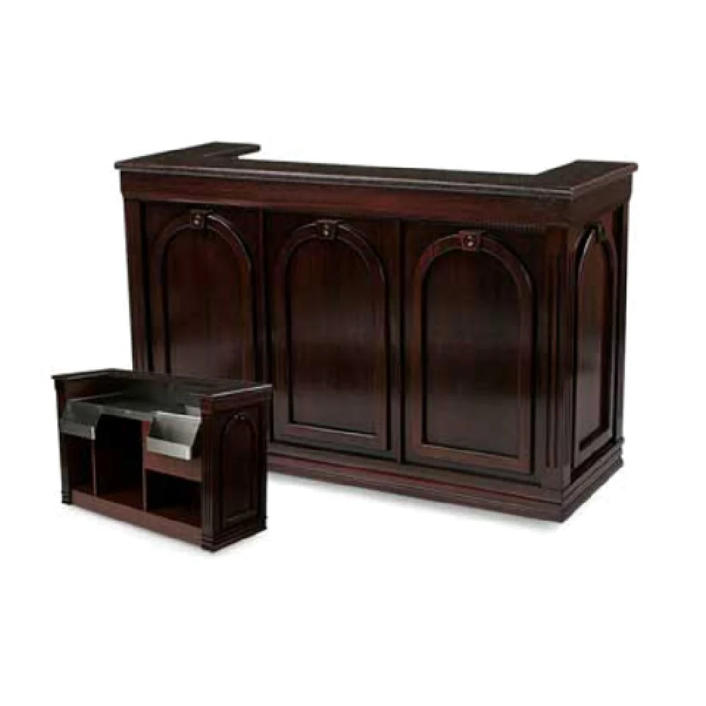 Forbes Industries 5769-5 60 Inch Mobile Bar Wood Veneer Stainless Steel Countertop Forbes Industries 5769-5 60 Inch Mobile Bar Wood Veneer Stainless Steel Countertop