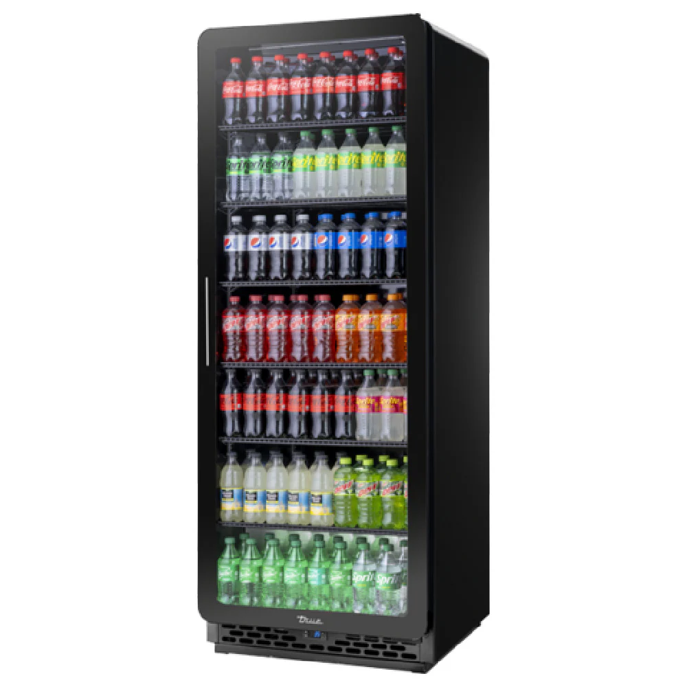 True Refrigeration CVM-27-HC~EGC01 30 Inch Refrigerated Merchandiser Gas Curved Glass Black