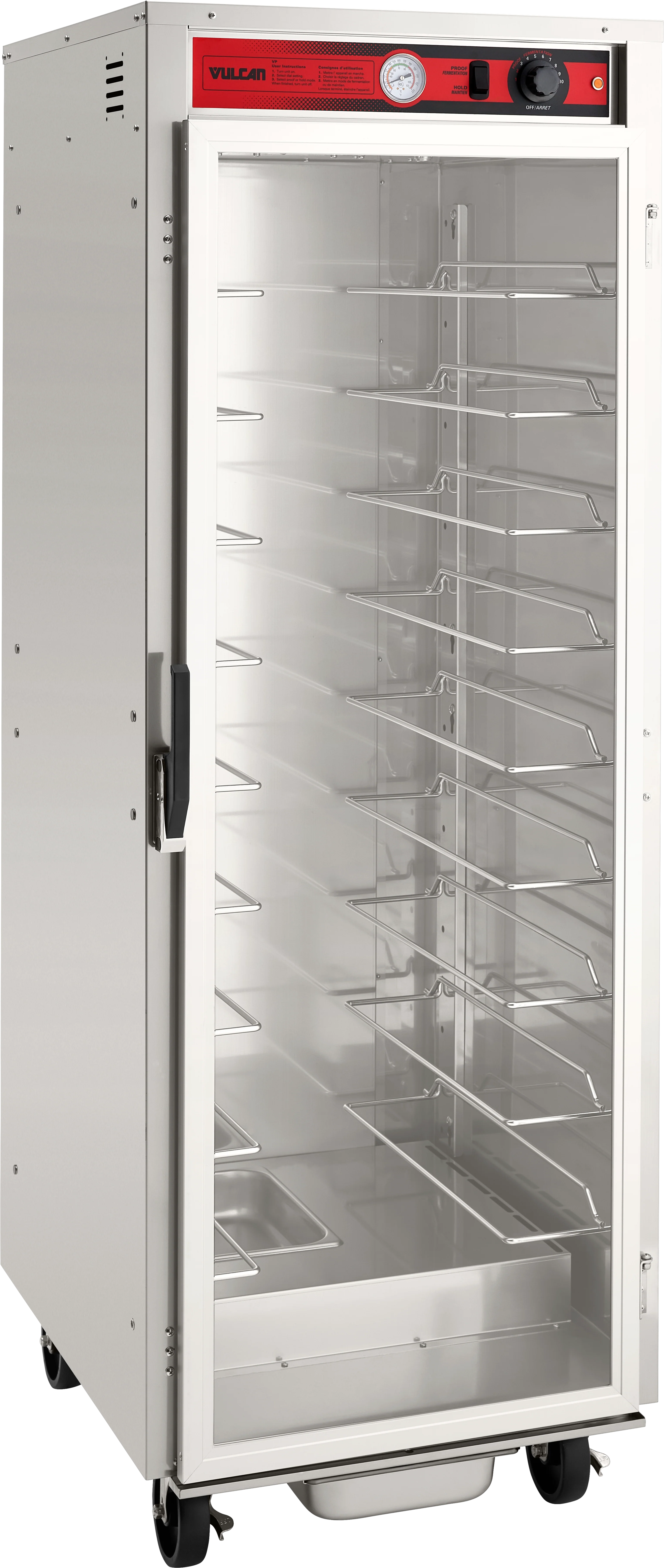 Vulcan VP18 25 Inch Proofing Heated Cabinet Mobile Stainless Steel and Adjustable Tray Slides
