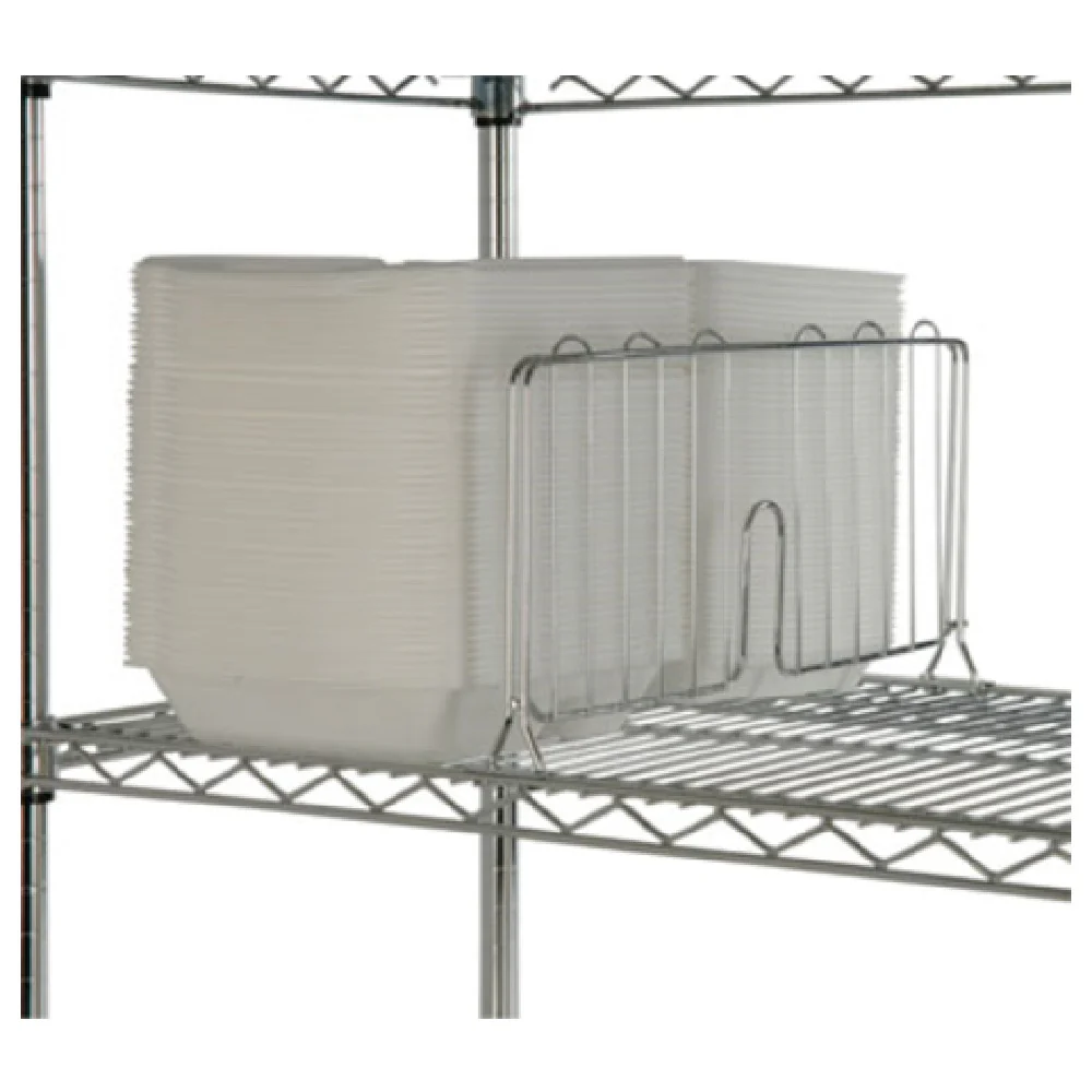 1880 Hospitality FSD18C 18 Inch Shelf Divider for Dry Storage Chrome Metal Wire