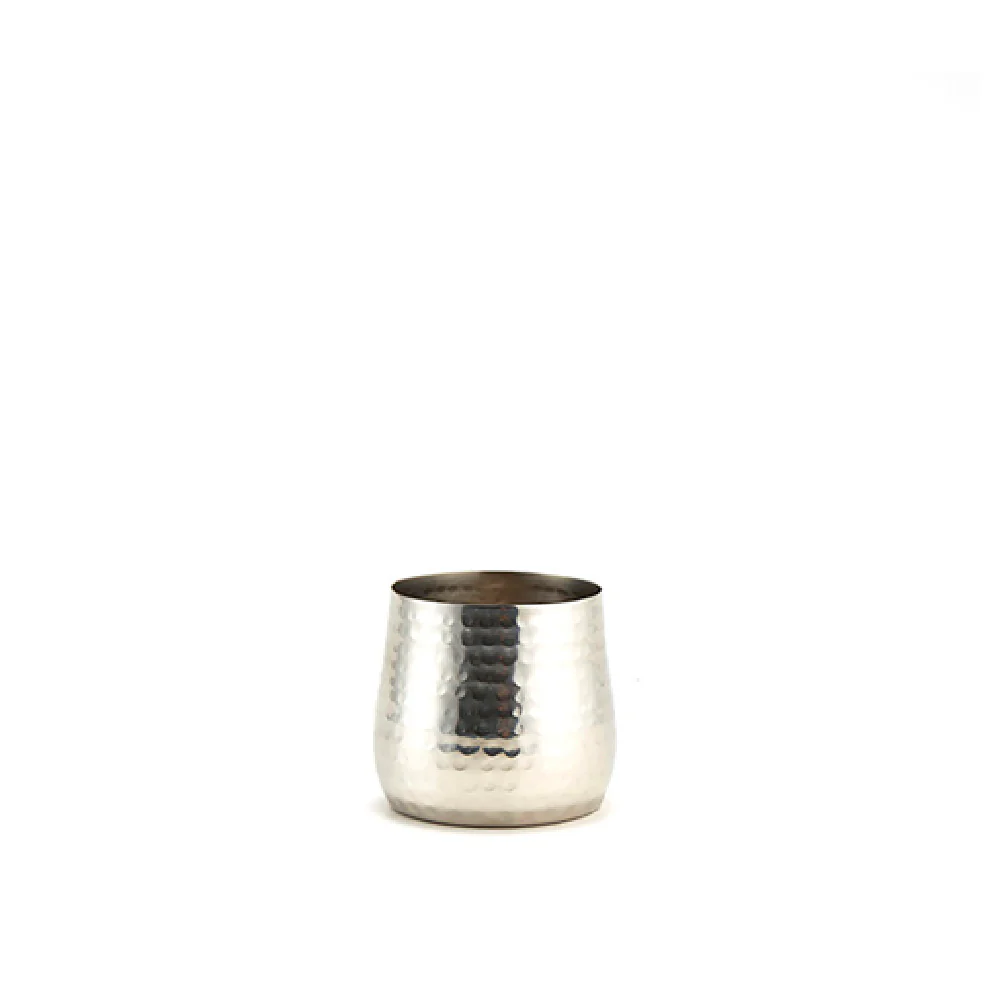 American Metalcraft SCH9 9 Oz. Round Fry Cup Stainless Steel Hammered Finish