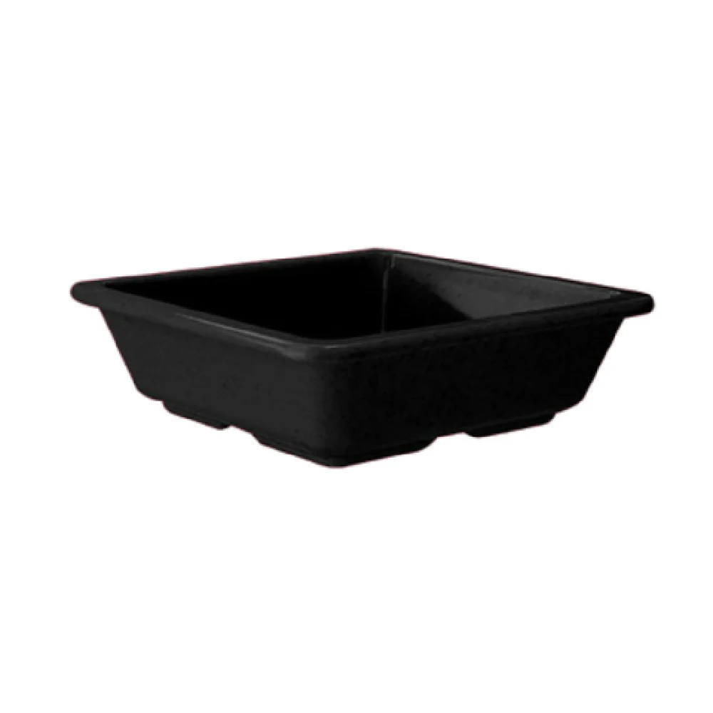 GET Enterprises ML-122-BK 6 Oz. Black Side Dish Square Melamine - 12 Packs