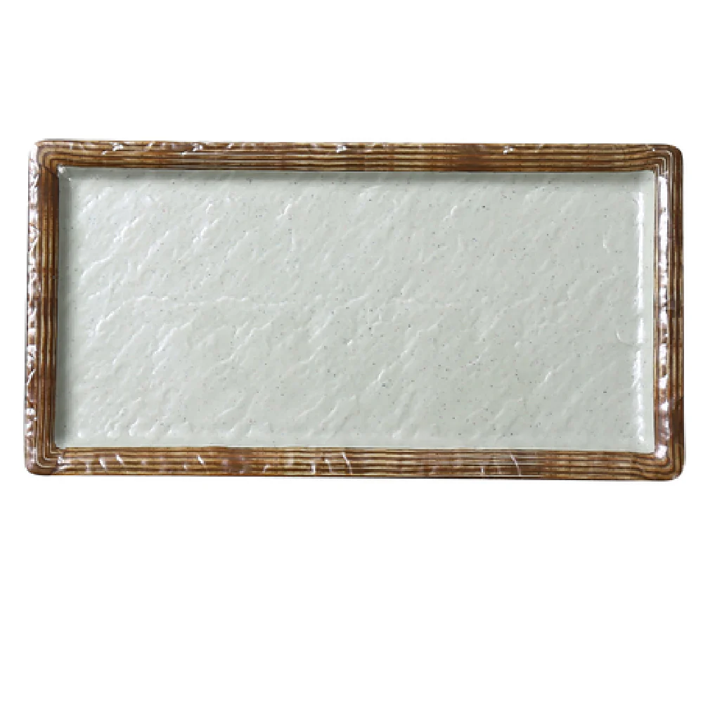 Yanco YO-3011 11 Inch Rectangular Melamine Deep Sushi Plate Matte Green