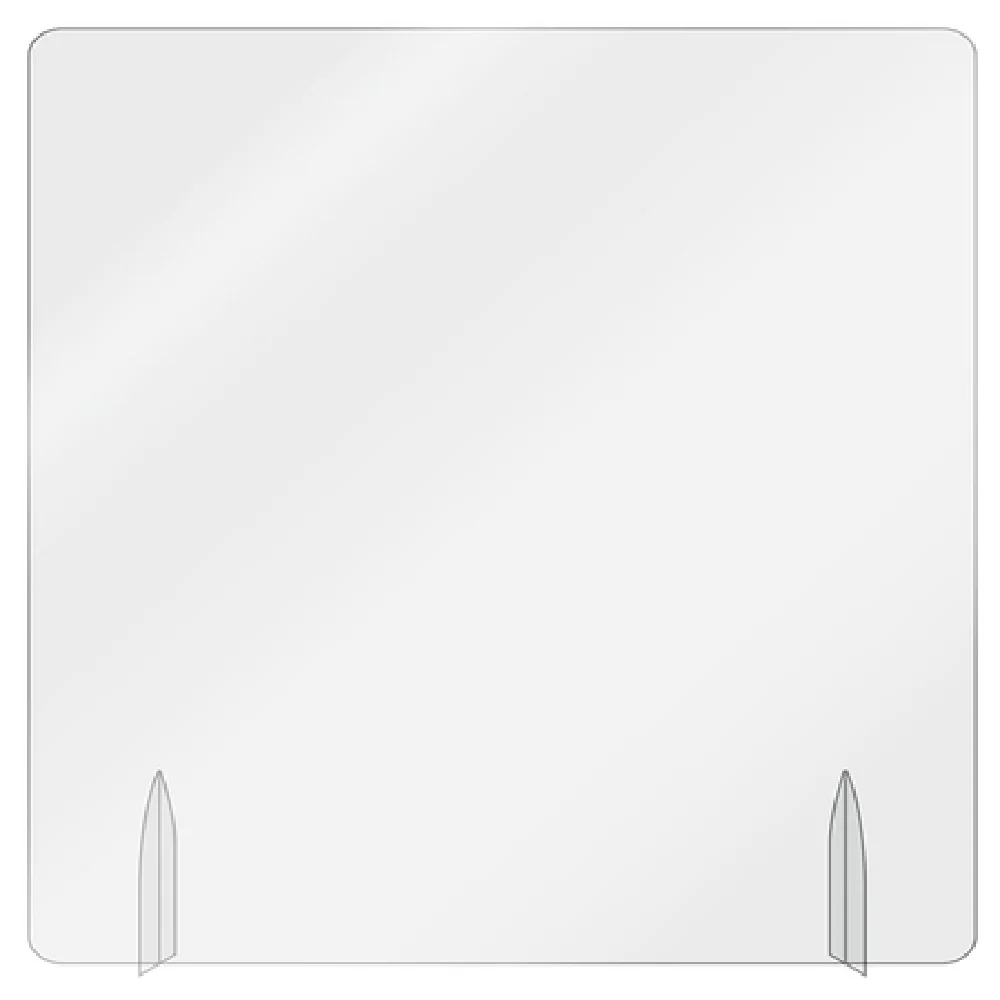 Aarco FPT2424PC-3 24 Inch Freestanding Protection Shield Clear Polycarbonate
