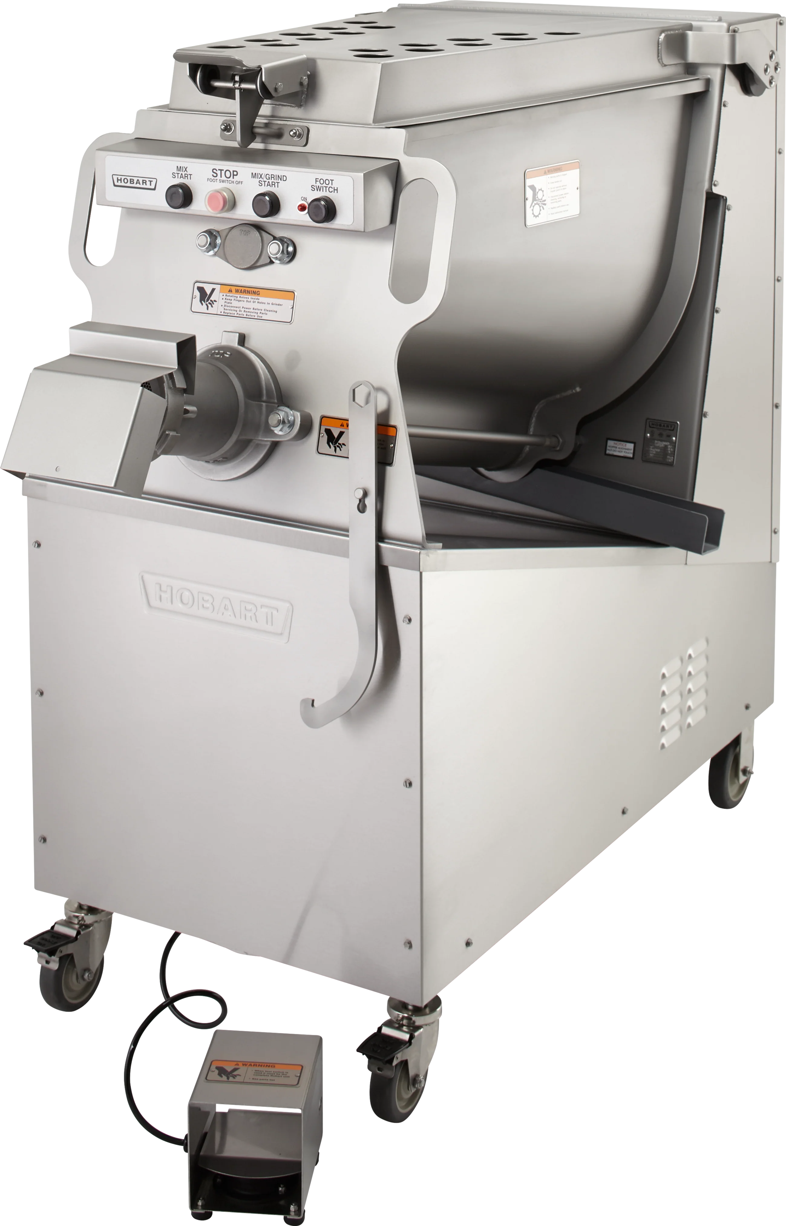 Hobart MG2032+BUILDUP 26 Inch Prime Mixer Grinder 200 Lb Stainless Steel and Double Wall Hopper Construction Floor Model Hobart MG2032+BUILDUP 26 Inch Prime Mixer Grinder 200 Lb Stainless Steel and Double Wall Hopper Construction Floor Model