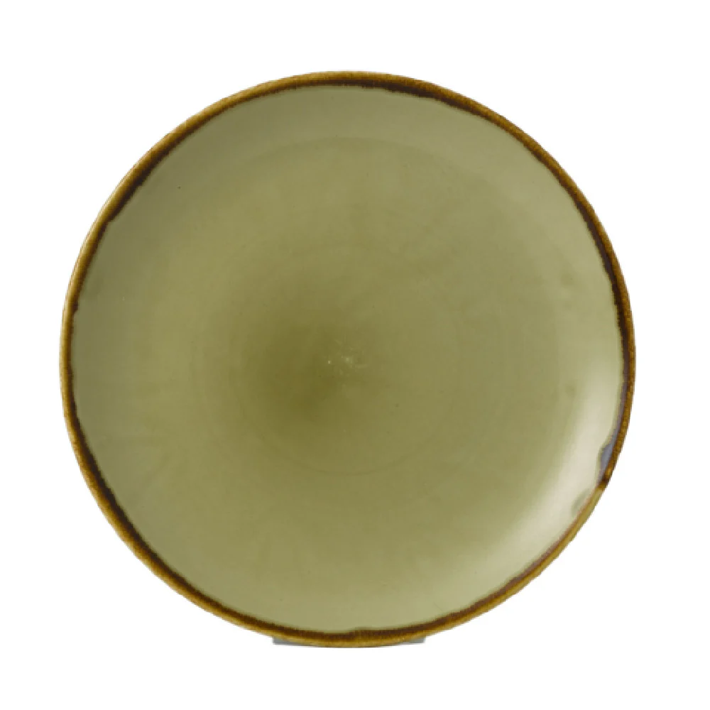 Arc Cardinal HG288 11 Inch Coupe Plate Vitrified Ceramic Harvest Green
