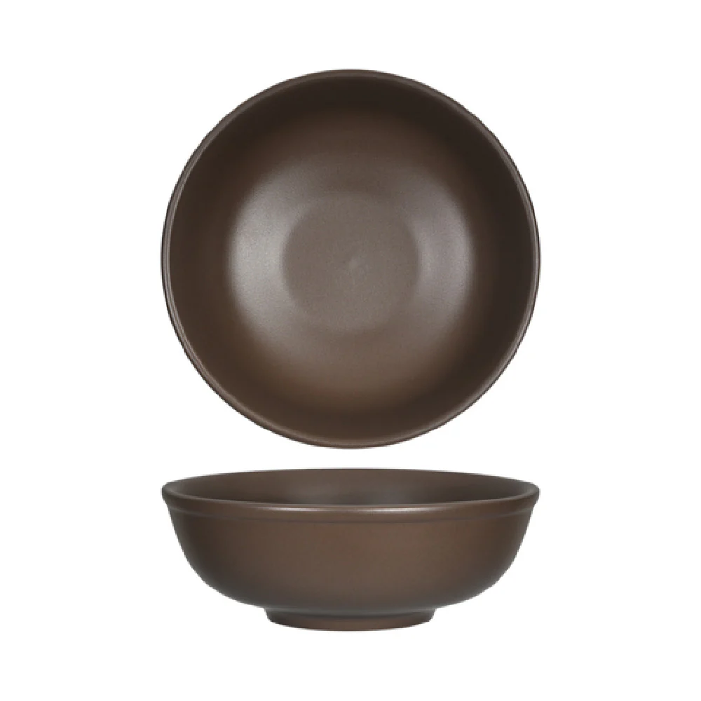 Tuxton VNB-3503 35oz Menudo Bowl Round Porcelain Matte Brown - 1 Dozen Tuxton VNB-3503 35oz Menudo Bowl Round Porcelain Matte Brown - 1 Dozen