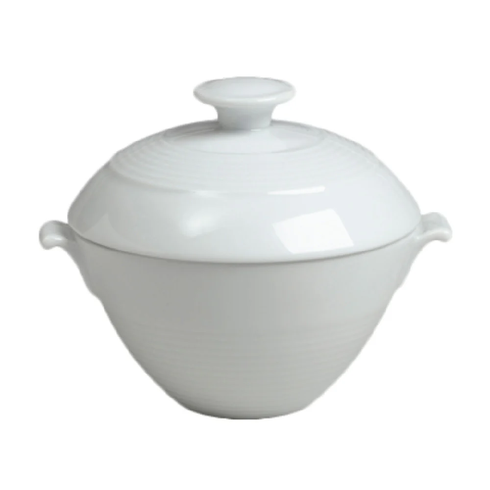 Steelite 6300P138 Bowl Lid Porcelain Blue-White Aura Gourmet - 2 Dozen Packs
