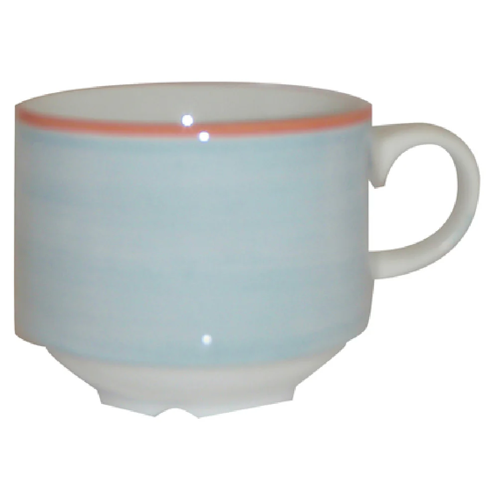 Tableware Solutions USA 51COBLU035 7-1/2 Oz Stackable Cup China and Scratch Resistant