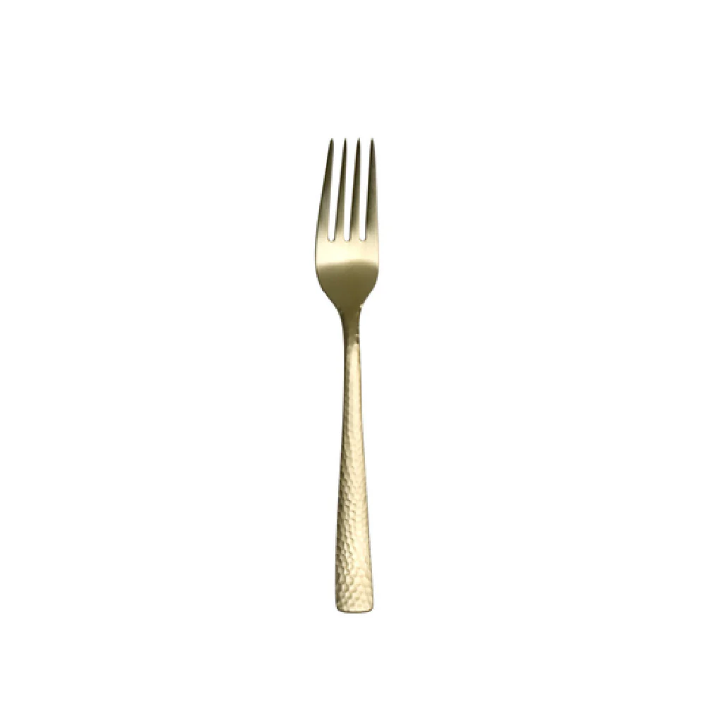 Steelite 5733SX023 7-1/8 Inch Dessert Salad Fork Hammered Finish 18/0 Stainless Steel