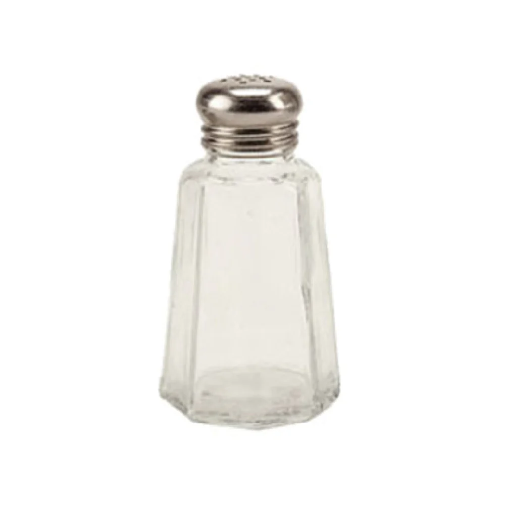Crestware SHKR42M 2 Oz Mushroom Cap Glass Salt Pepper Shaker with Metal Cap Crestware SHKR42M 2 Oz Mushroom Cap Glass Salt Pepper Shaker with Metal Cap