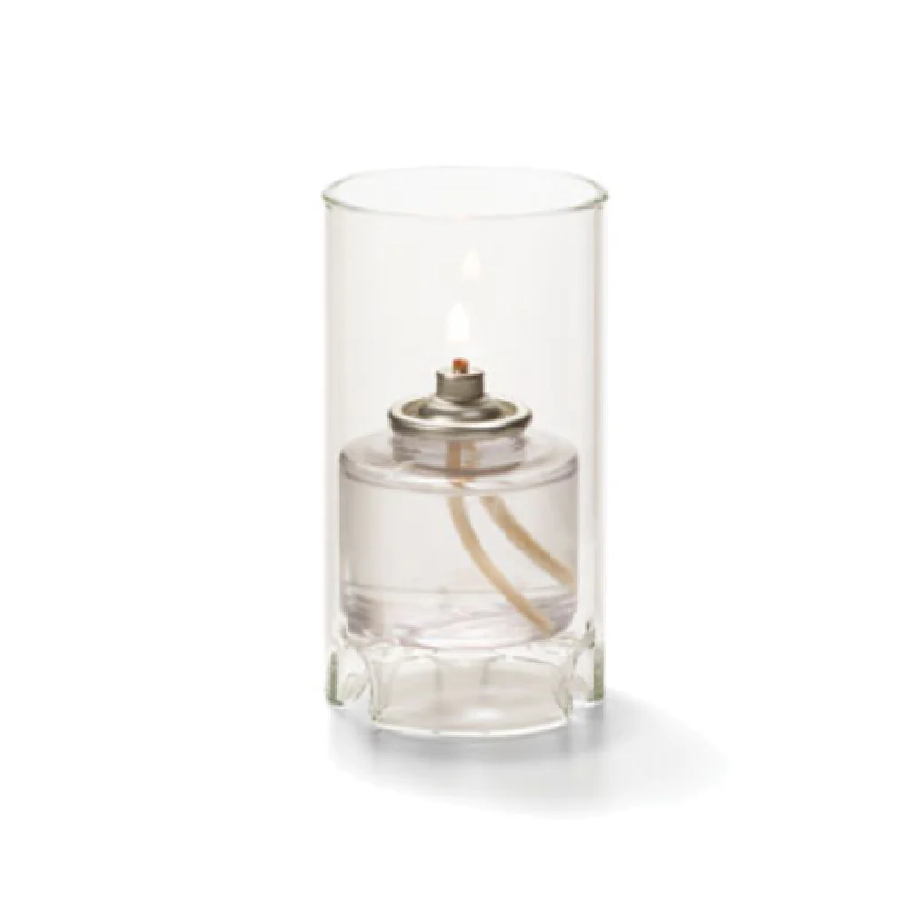 Hollowick 48017C 2-3/8 Inch Clear Glass Candle Lamp with HD17 HD26 Fuel Cells