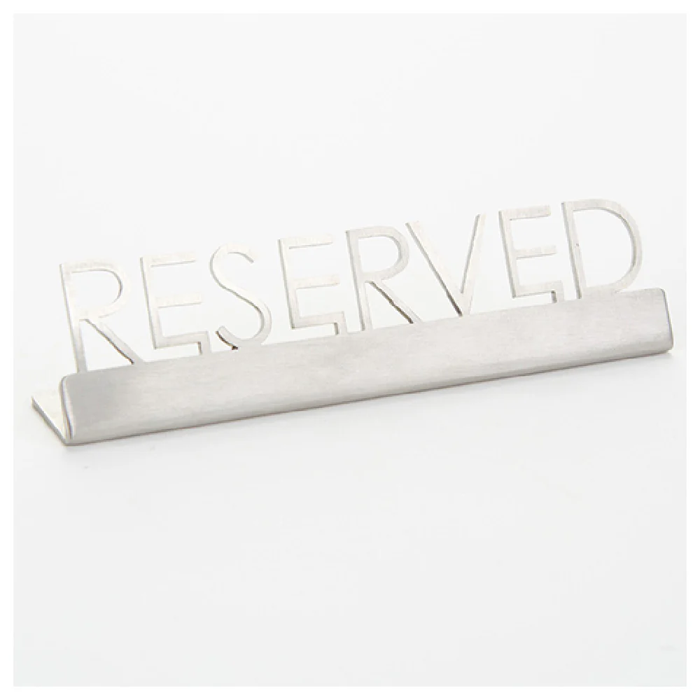 American Metalcraft SSR5 5 Inch Tabletop Sign reserved Stainless Steel American Metalcraft SSR5 5 Inch Tabletop Sign reserved Stainless Steel