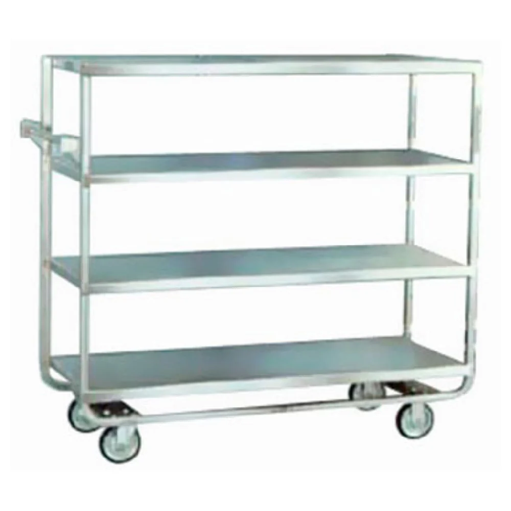 Lakeside 760 49 Inch Open Tray Truck with 4 Shelves Stainless Steel Lakeside 760 49 Inch Open Tray Truck with 4 Shelves Stainless Steel