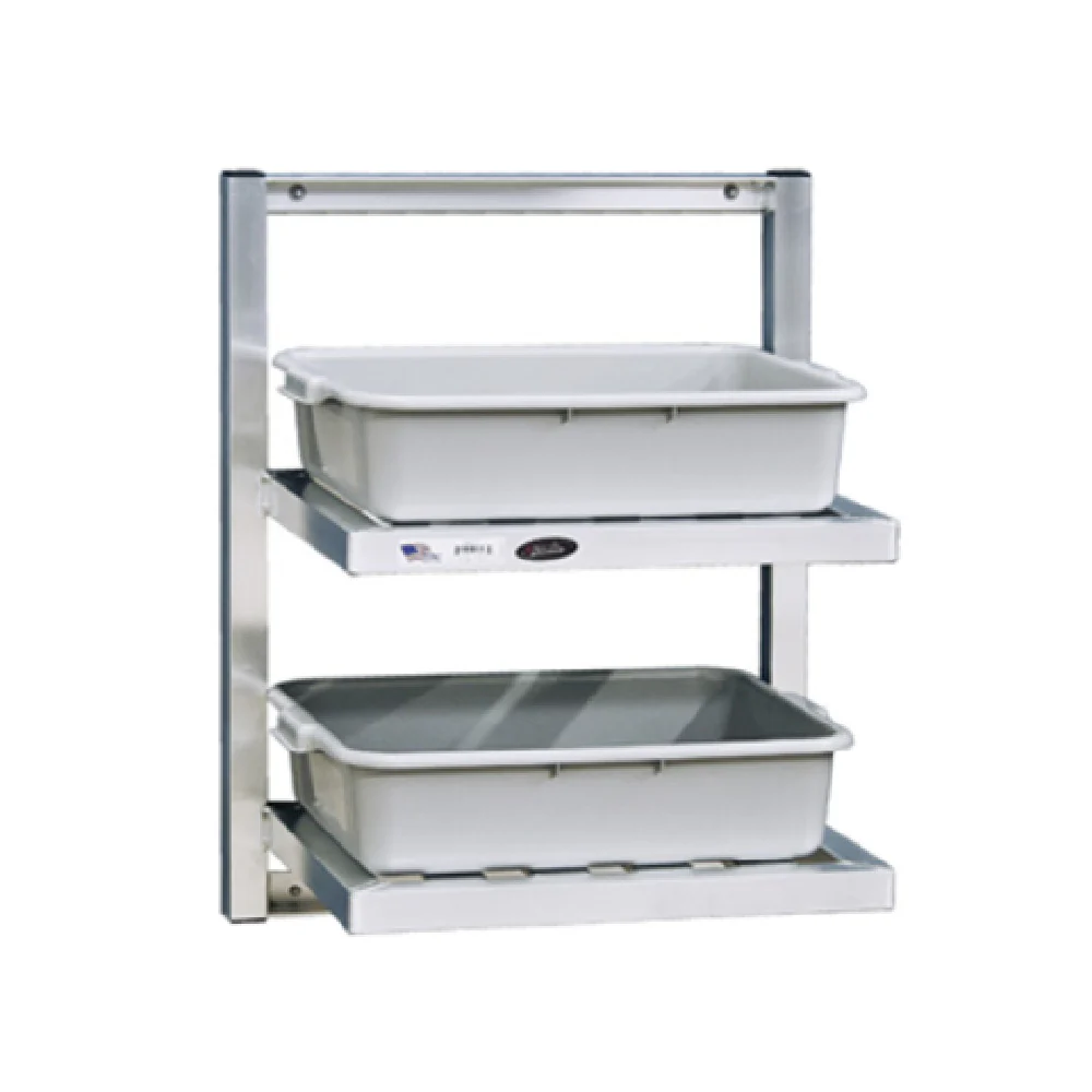 New Age Industrial 98142 60 Inch Wall-mounted Bus Tub Shelf Universal 2 Tier