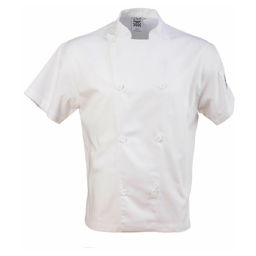 John Ritzenthaler Company J205-XS X-small Chef's Coat Short Sleeve White Poly/cotton
