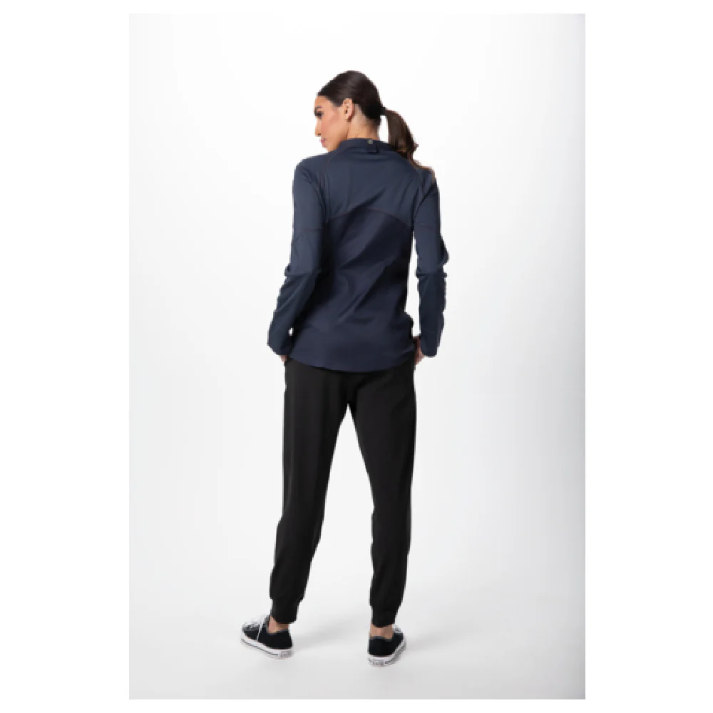 Chef Works CBZ02W-GRY-S 37 Inch Women's Nepal Chef Coat with Center Zipper Grey Chef Works CBZ02W-GRY-S 37 Inch Women's Nepal Chef Coat with Center Zipper Grey