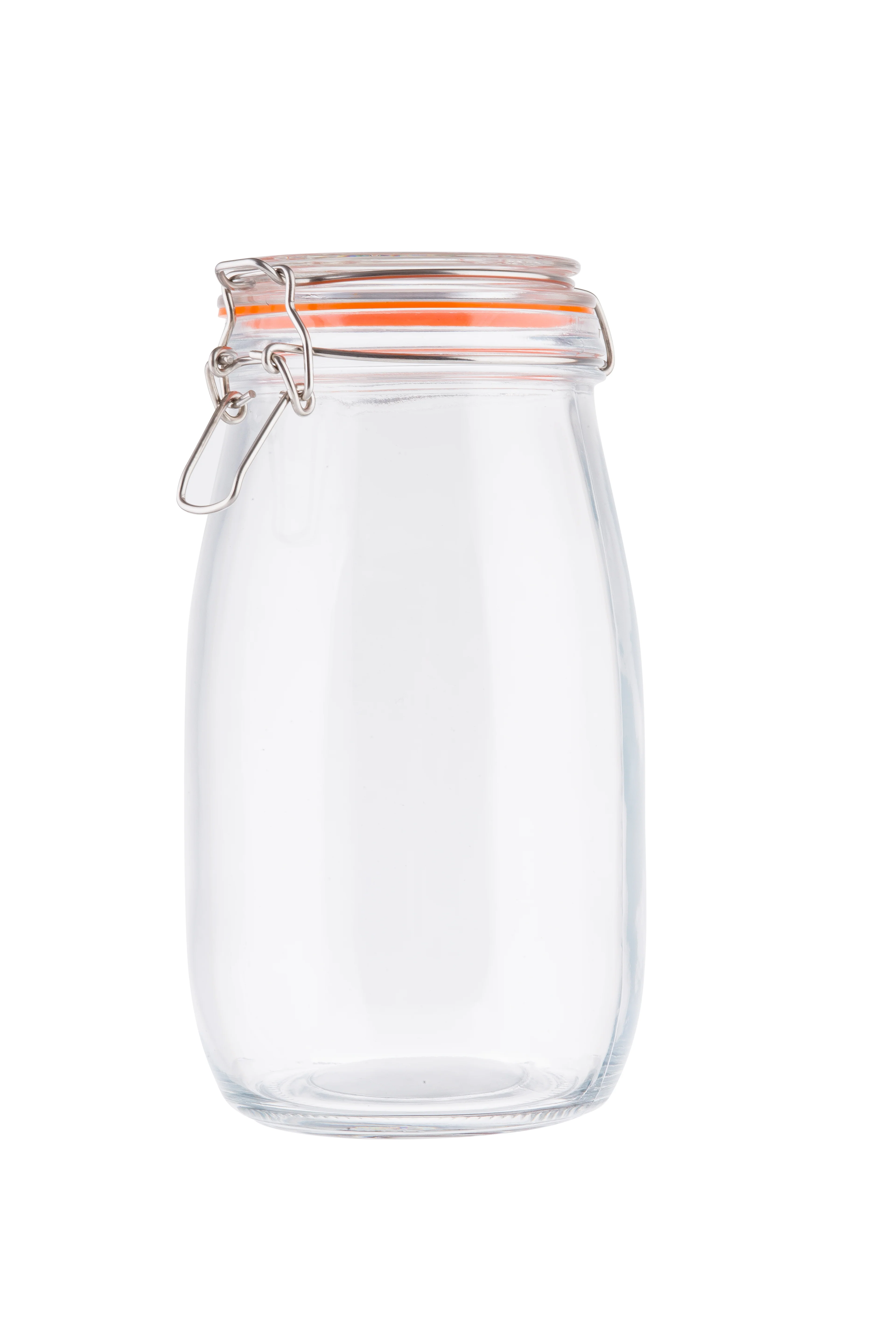 Tablecraft 10368 50 Oz Resealable Storage Jar Clear Glass with Clip-Top Lid Tablecraft 10368 50 Oz Resealable Storage Jar Clear Glass with Clip-Top Lid