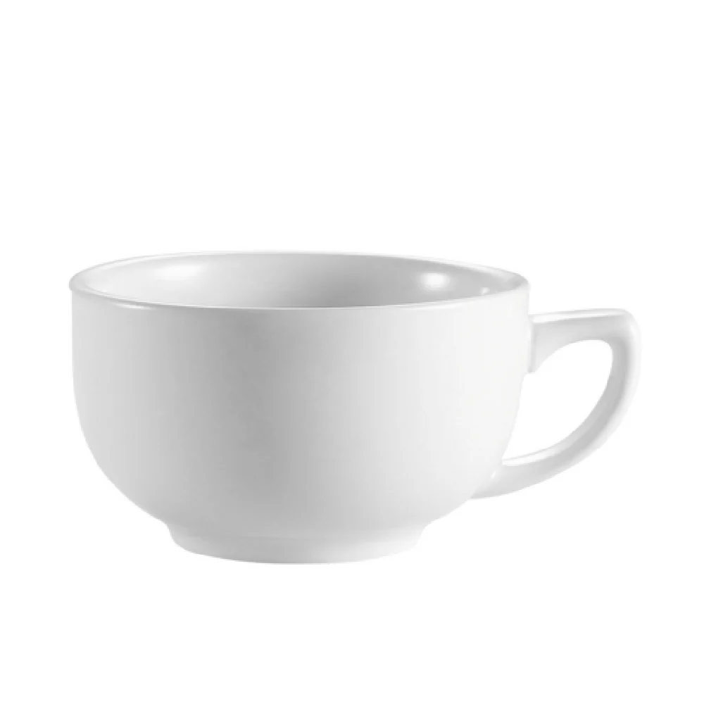 CAC China RCN-56 14 Oz Round Coffee Cup Porcelain with Dishwasher Safe Finish